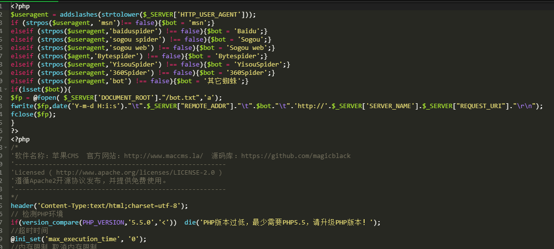 蜘蛛来访爬取链接详情记录导出TXT文件 PHP脚本