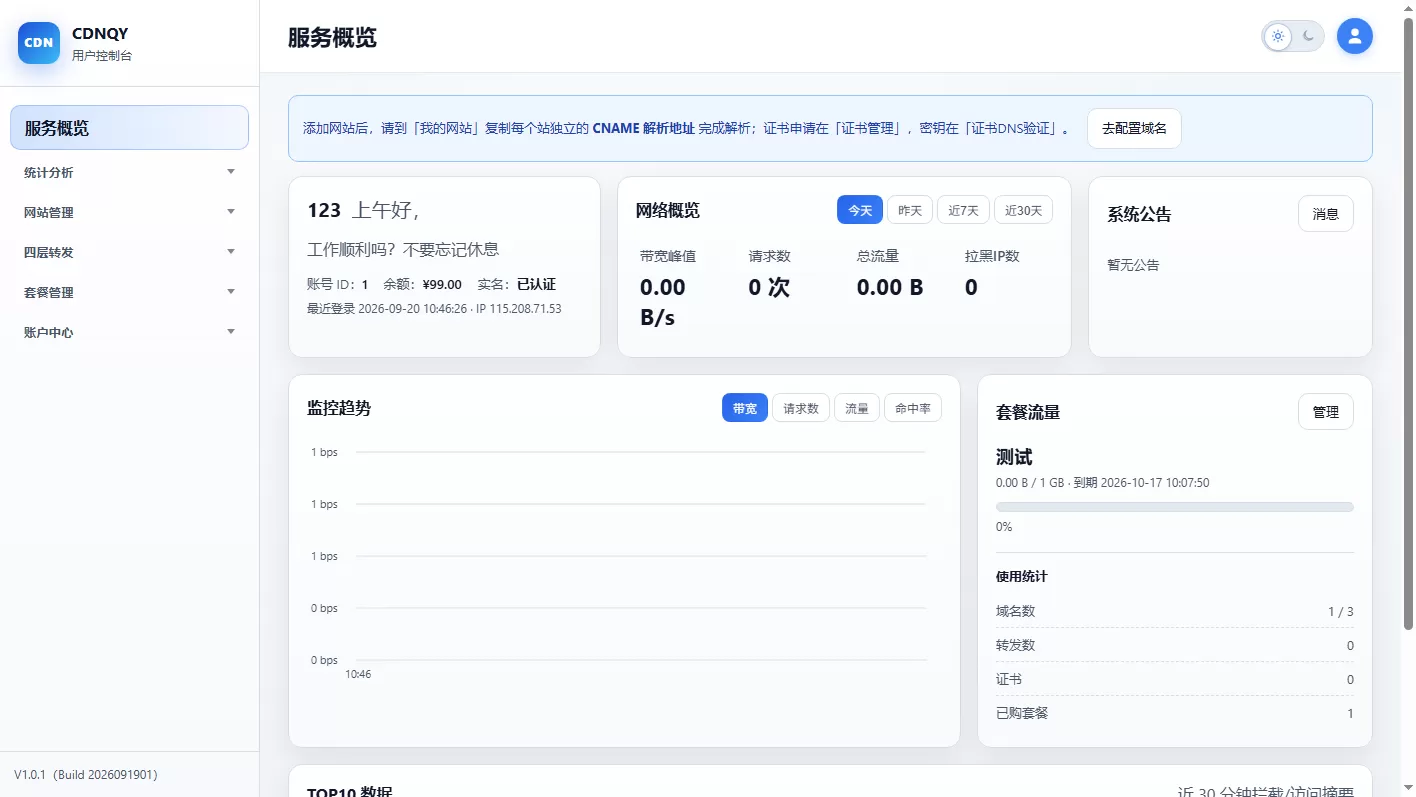 全新CDNQY系统源码CDN系统php源码-3